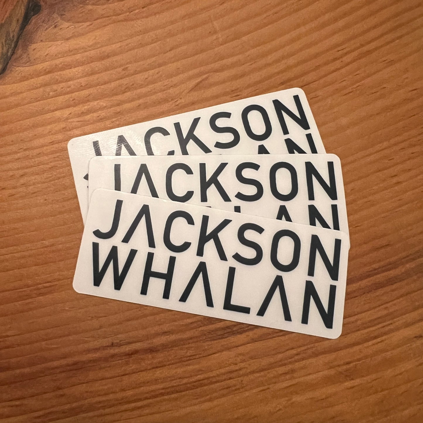 Jackson Whalan Logo Stickers (3-Pack)