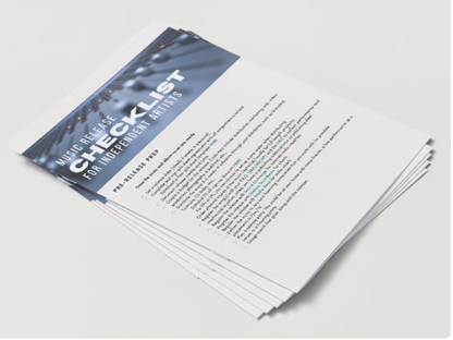 Music Release Checklist For Independent Artists